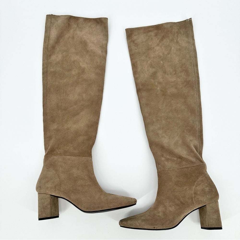 Zara Suede Tall Over the Knee Boots
